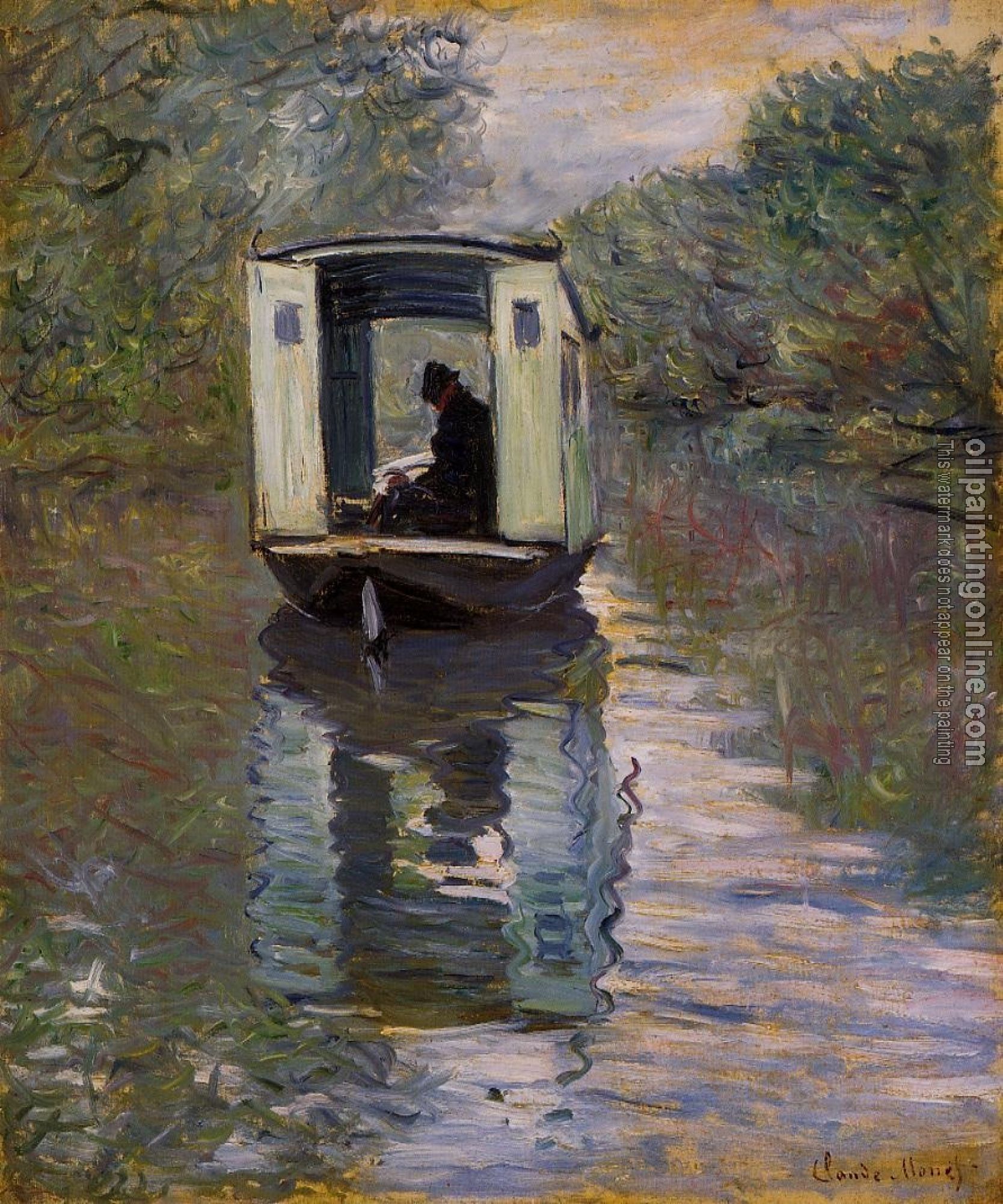 Monet, Claude Oscar - The Studio Boat